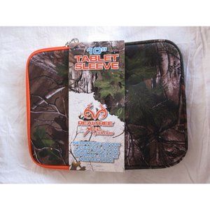 NEW 10" Tablet iPad Sleeve RealTree xtra Camo Neoprene Eggshell Hunter Orange!